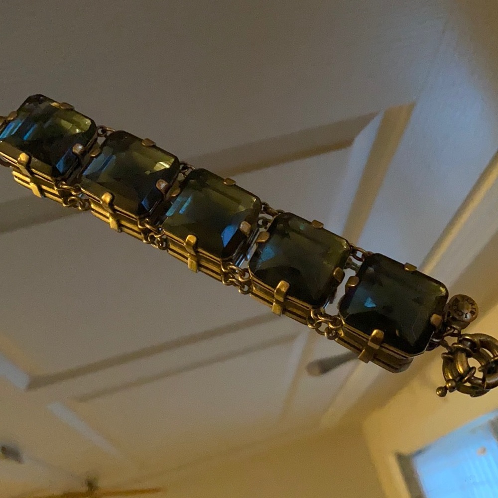 Oversized Jcrew grey crystal bracelet